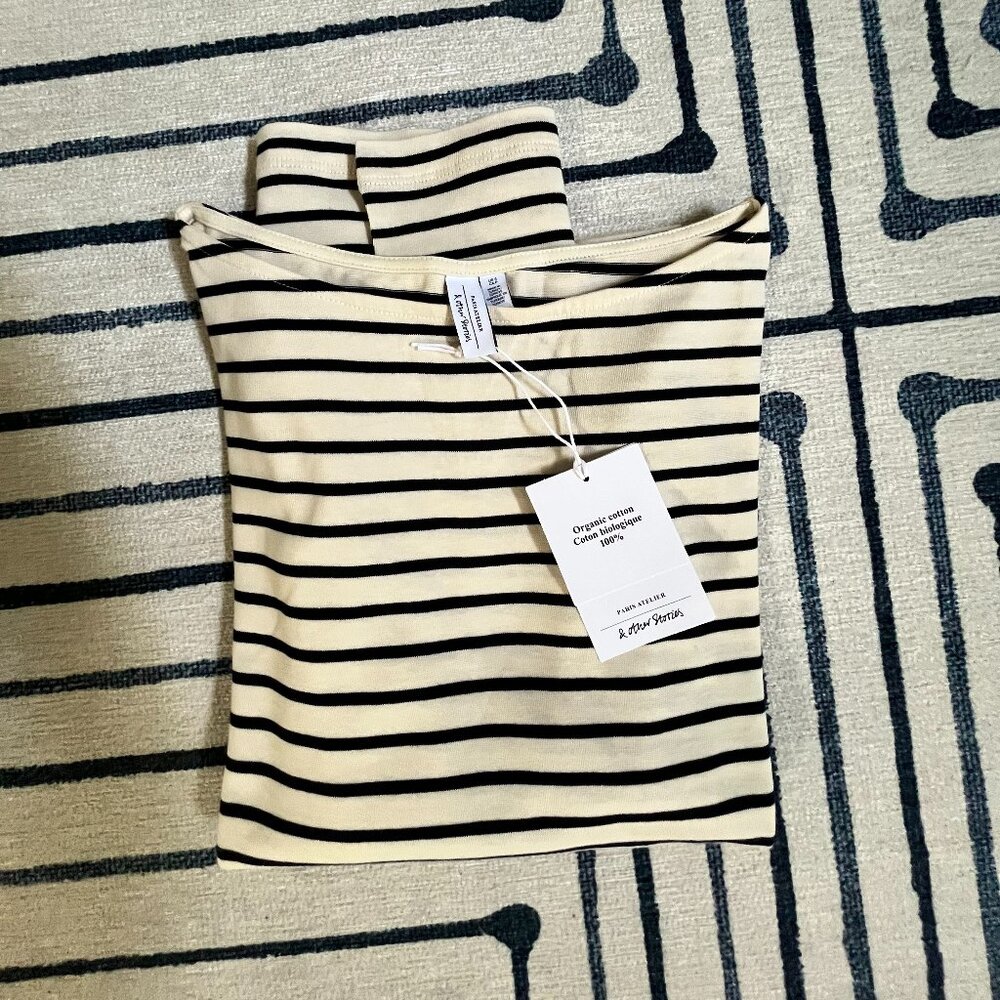 & Other Stories - NWT Oversized Breton Shirt - Size S